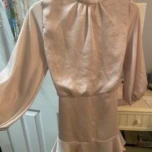 Ivory high neck dress